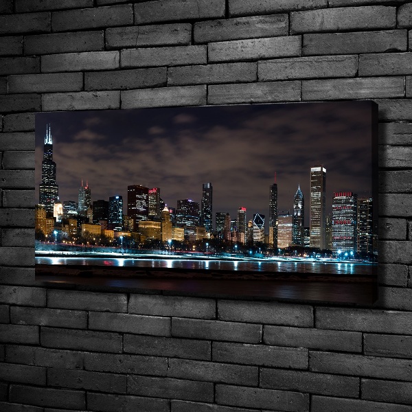 Foto canvas Chicago 's nachts