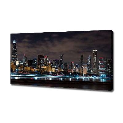 Foto canvas Chicago 's nachts