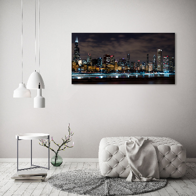 Foto canvas Chicago 's nachts