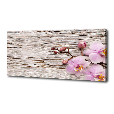 Foto canvas Orchidee op hout