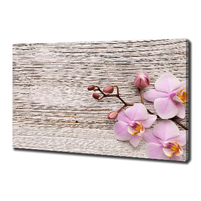 Foto canvas Orchidee op hout