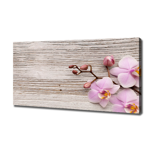 Foto canvas Orchidee op hout