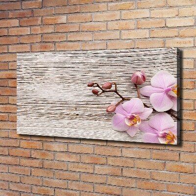 Foto canvas Orchidee op hout