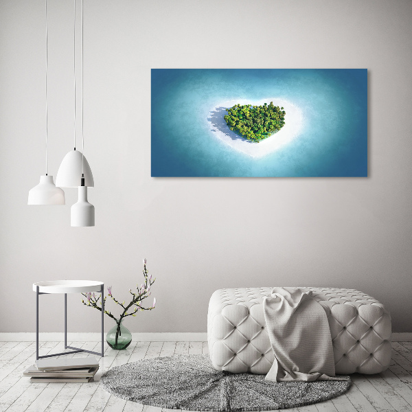 Canvas schilderij Hartvormig eiland
