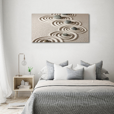 Canvas foto Zen stenen zand