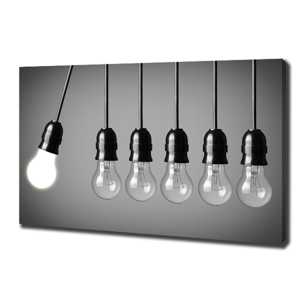 Canvas schilderij Zes gloeilampen