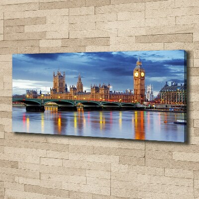 Canvas foto Theems Londen