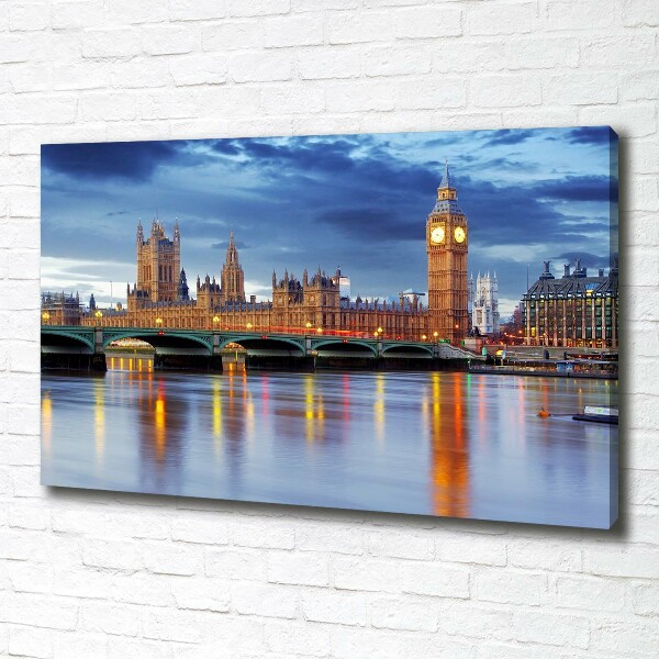 Canvas foto Theems Londen