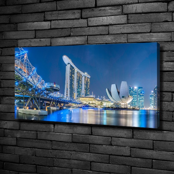 Foto op canvas Singapore bij nacht