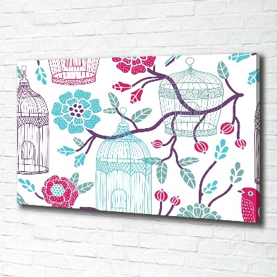 Canvas foto Vogelkooien