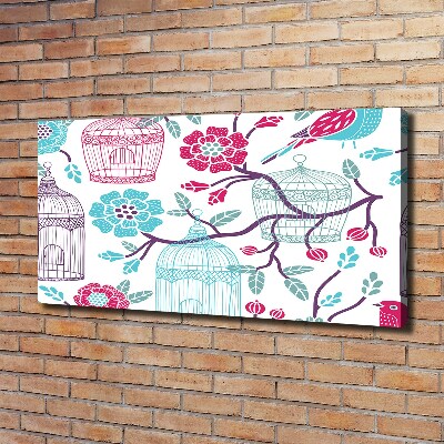 Canvas foto Vogelkooien