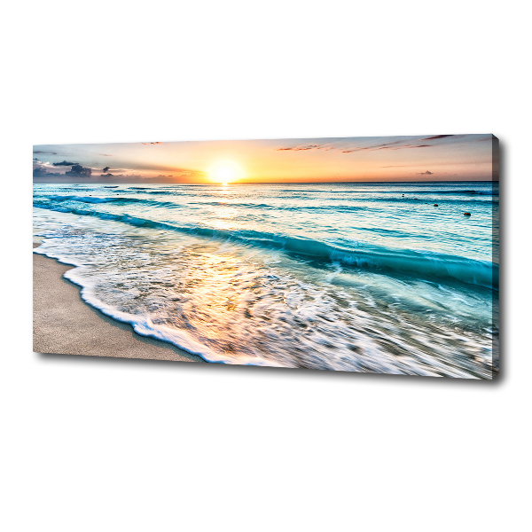 Schilderij op canvas Zonsondergangstrand