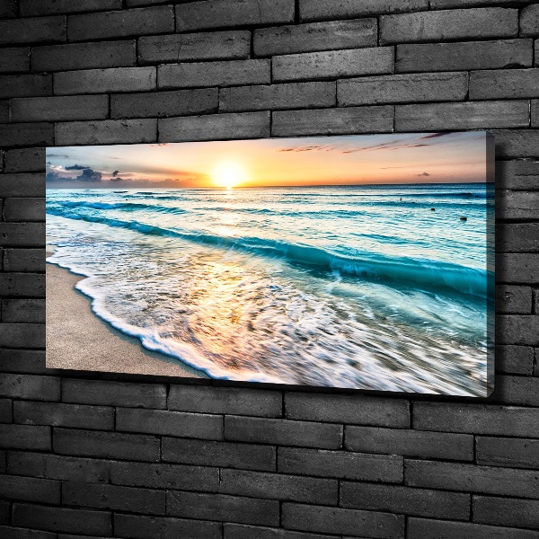 Schilderij op canvas Zonsondergangstrand