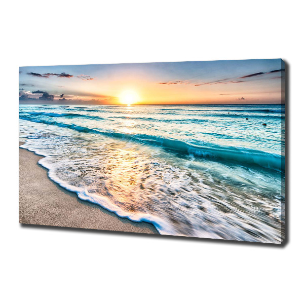 Schilderij op canvas Zonsondergangstrand