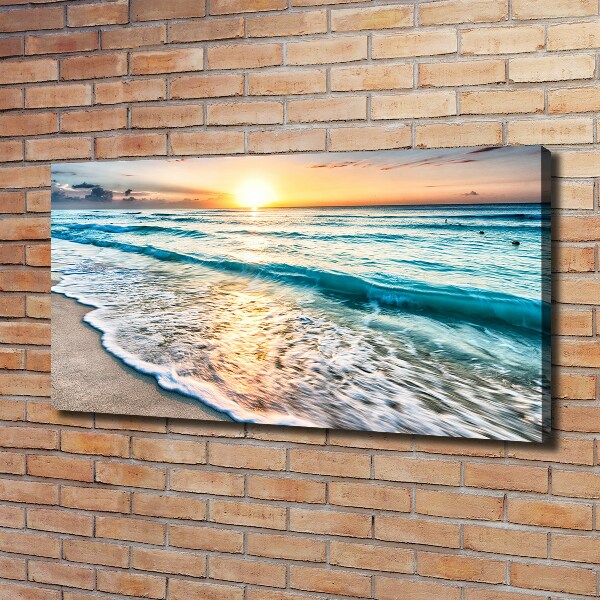 Schilderij op canvas Zonsondergangstrand