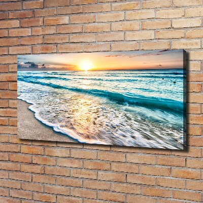Schilderij op canvas Zonsondergangstrand