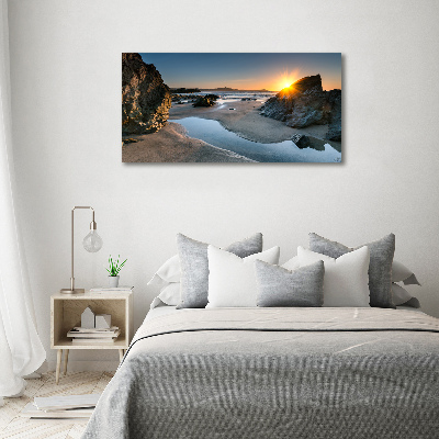 Foto canvas Rotsen op het strand