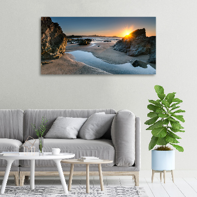 Foto canvas Rotsen op het strand