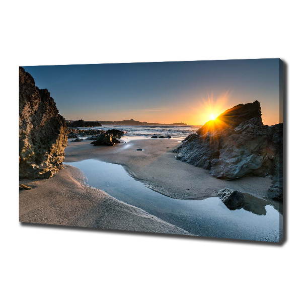 Foto canvas Rotsen op het strand