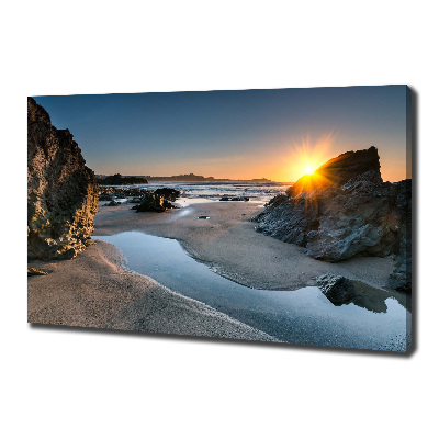 Foto canvas Rotsen op het strand