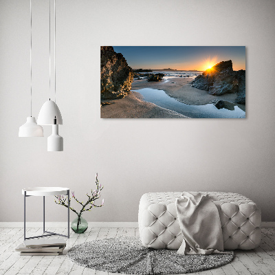 Foto canvas Rotsen op het strand