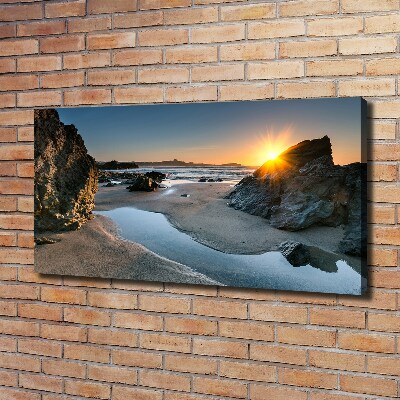 Foto canvas Rotsen op het strand