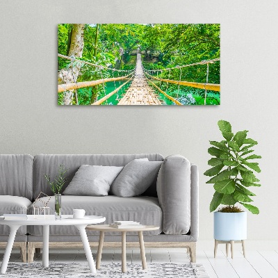 Canvas foto Bamboe Bosbrug