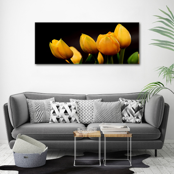 Canvas foto Gele tulpen