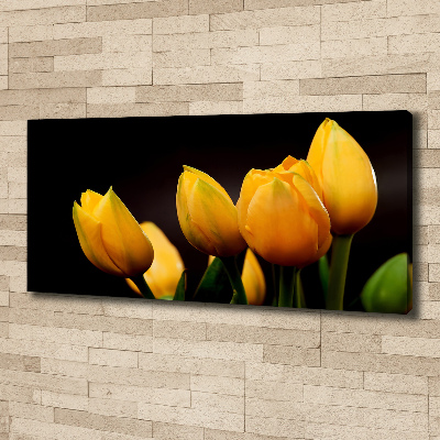 Canvas foto Gele tulpen