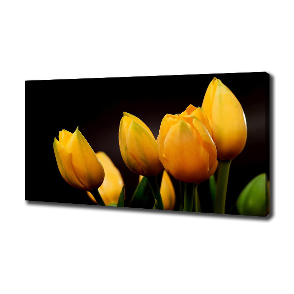 Canvas foto Gele tulpen
