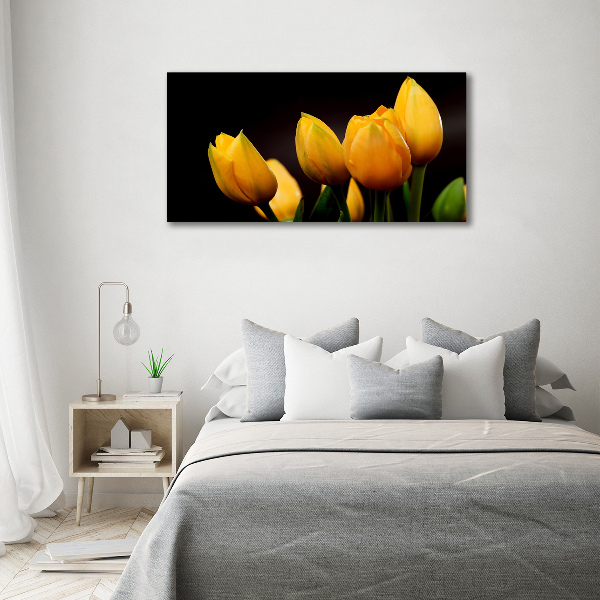 Canvas foto Gele tulpen