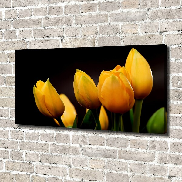 Canvas foto Gele tulpen