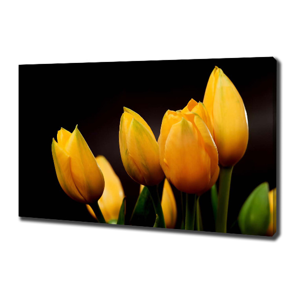 Canvas foto Gele tulpen