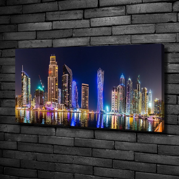 Canvas schilderij Dubai 's nachts