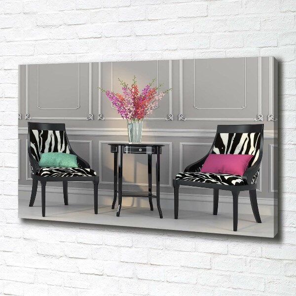 Canvas foto Twee stoelen