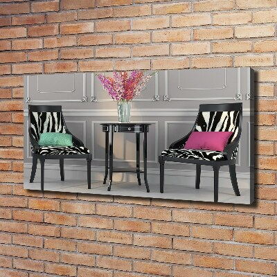 Canvas foto Twee stoelen