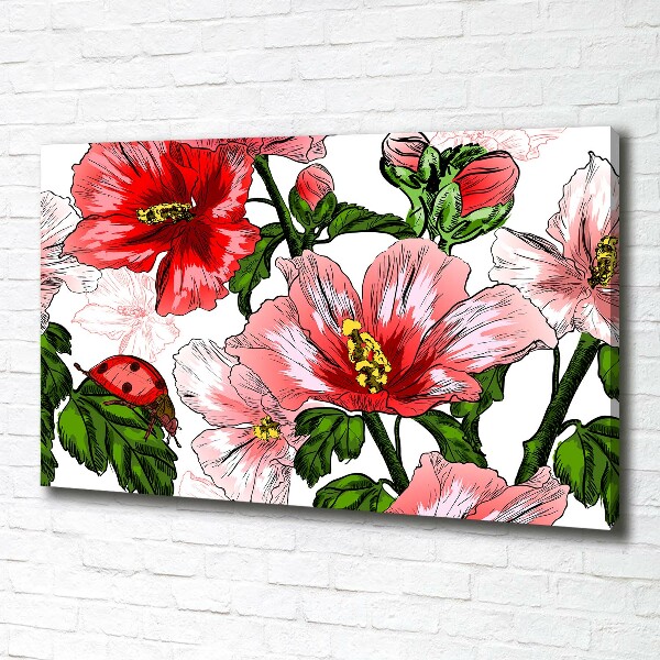 Schilderij op canvas Hibiscus