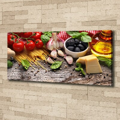 Canvas foto Italiaans eten