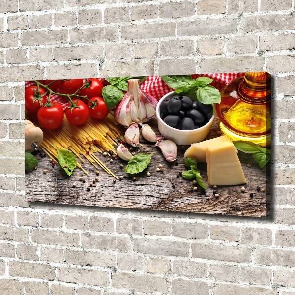 Canvas foto Italiaans eten