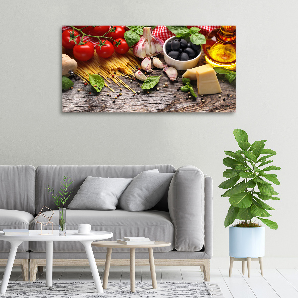 Canvas foto Italiaans eten