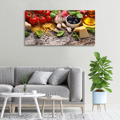 Canvas foto Italiaans eten