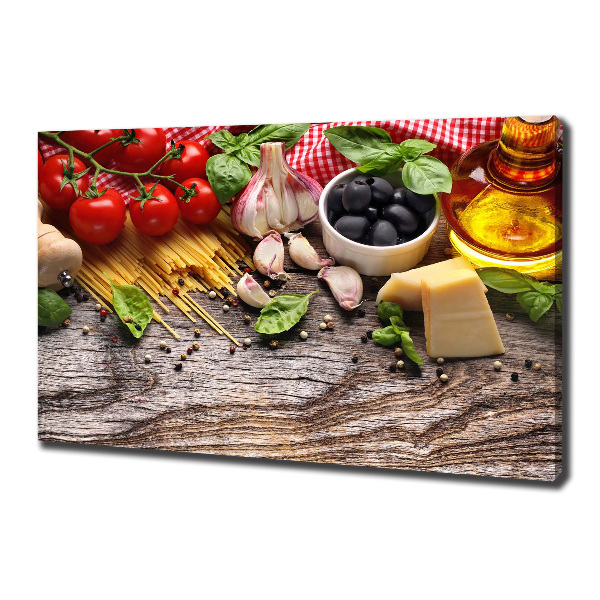 Canvas foto Italiaans eten