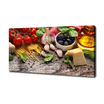 Canvas foto Italiaans eten