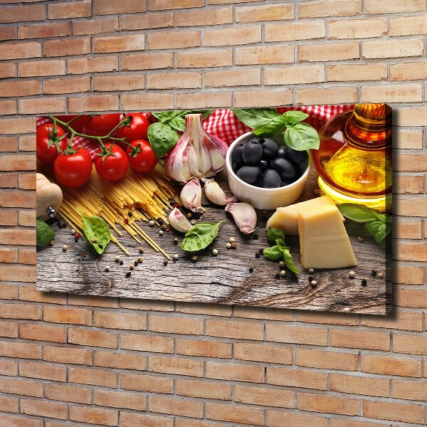 Canvas foto Italiaans eten