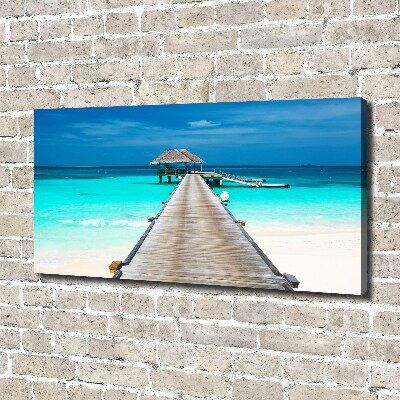 Foto canvas Houten steiger