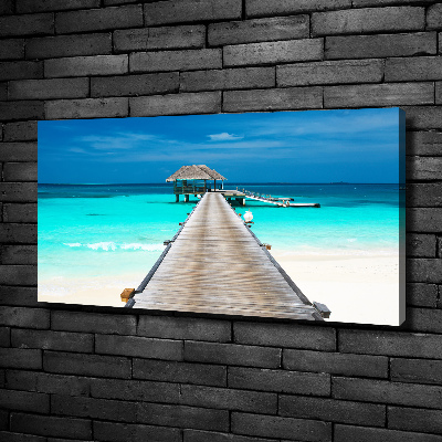 Foto canvas Houten steiger