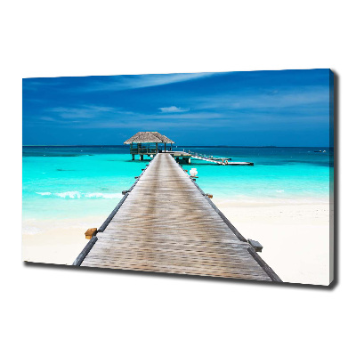 Foto canvas Houten steiger