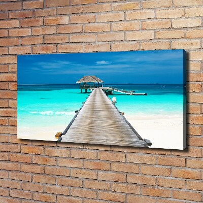 Foto canvas Houten steiger
