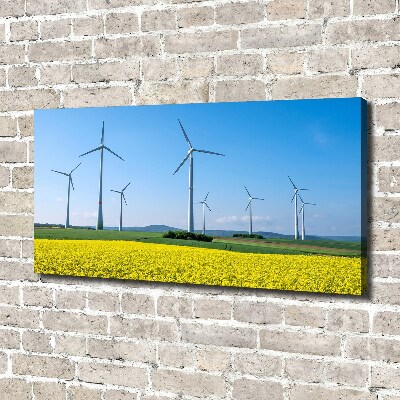 Foto op canvas Windmolens in het veld