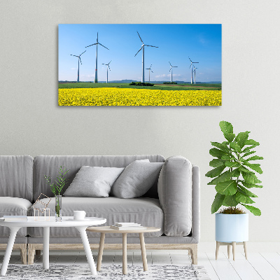 Foto op canvas Windmolens in het veld